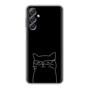 Чехол с рисунком кот на Sansung Galaxy M54 (5G) (Равнодушный кот)