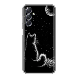Чехол с принтом для Sansung Galaxy M54 (5G) (AlphaPrint) Модные коты (Котик и луна)
