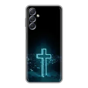 Чехол для Sansung Galaxy M54 (5G) (AlphaPrint) - (Христианские) (Крест и город)