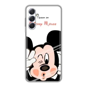 Эксклюзивный чехол для Sansung Galaxy M54 (5G) (AlphaPrint - Мультяшные) (Маус Микки)