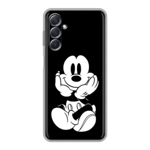 Эксклюзивный чехол для Sansung Galaxy M54 (5G) (AlphaPrint - Мультяшные) (Микки на черном)