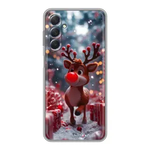 Яркий чехол для Samsung Galaxy M54 (5G) с Зимними Оленятами (Олень среди подарков)