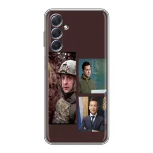 Чехол для Sansung Galaxy M54 (5G) (AlphaPrint - с принтом Зеленского) (Президент)