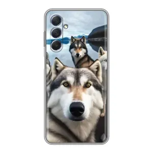 Чехол с Хаски для Sansung Galaxy M54 (5G) - (AlphaPrint) (Селфи ХАски)