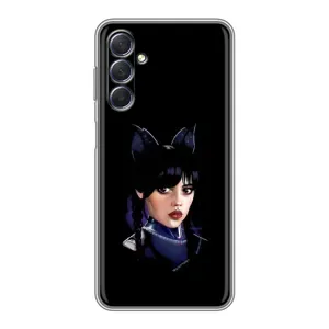 Чехлы Венсдей на Sansung Galaxy M54 (5G) Уэнсдей (AlphaPrint) (серьезная Уэнздей)
