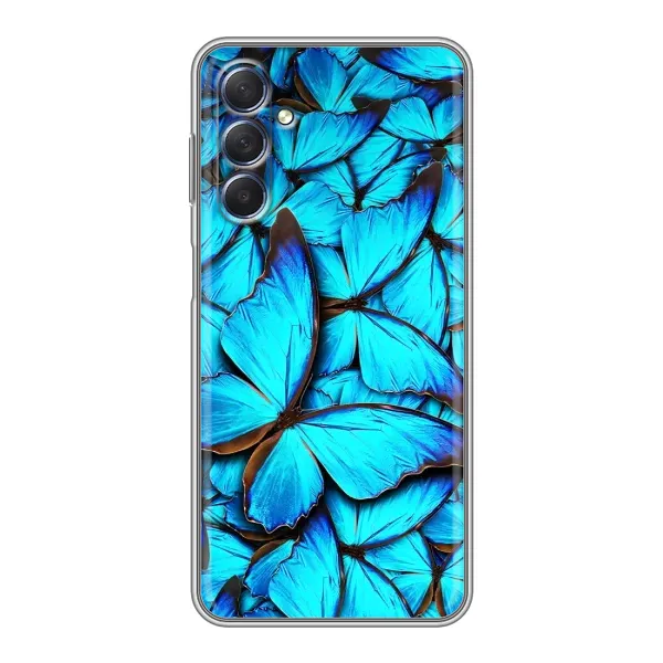 Чехол с принтом «Синие бабочки» для Samsung Galaxy M54 (5G)