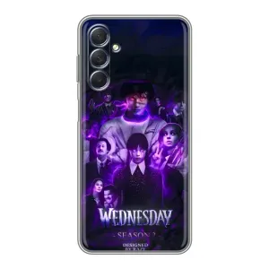 Чехол с дизайном Венздей 2 на Sansung Galaxy M54 (5G) (Фиолетовая магия Уэнздей)