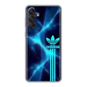 Чохли Адидас для Samsung Galaxy M55 5G (AlphaPrint) (Синій Адідас)