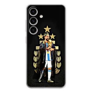 Чехлы для Samsung Galaxy M56 (Leo чемпион) (AlphaPrint) (Месси Король)