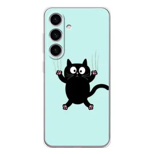 Чохол з принтом для Samsung Galaxy M56 (AlphaPrint) Модні коти (Падаючий кіт)