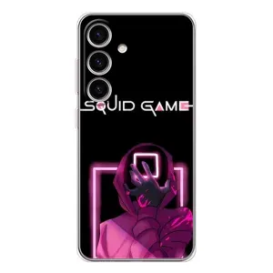 Чехол Гра в кальмара для Samsung Galaxy M56 (Неоновый охранник игры)