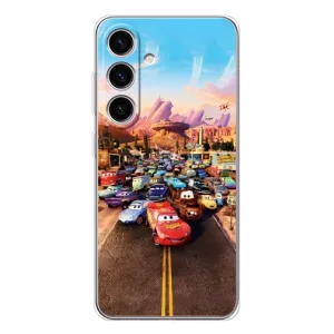 Силиконовый чехол Маквин для Samsung Galaxy M56 (Тачки на трассе)