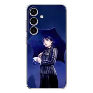 Чехлы Венсдей на Samsung Galaxy M56 Уэнсдей (AlphaPrint) (Уэнздей с зонтом)