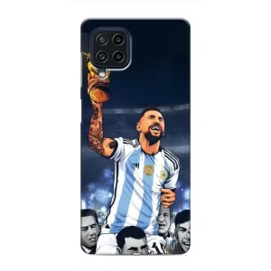 Чехлы для Samsung Galaxy M62 (Leo чемпион) (AlphaPrint) (Месси с кубком)