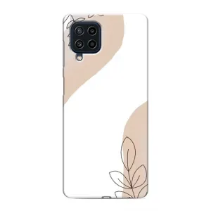 Силиконовый чехол с принтом в цветах на Samsung Galaxy M62 (Нюдовая веточка абстракция)