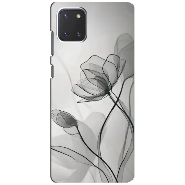 Чехол с принтом «Черные цветы» для Samsung Galaxy Note 10 Lite