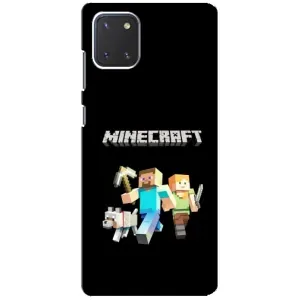 Чехол Майнкрафт на Samsung Galaxy Note 10 Lite (AlphaPrint) Minecraft (герои Minecraft)