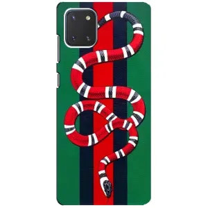 Чехлы ГУЧЧИ для Самсунг Галакси Ноут 10 Лайт (AlphaPrint) (Gucci змия)