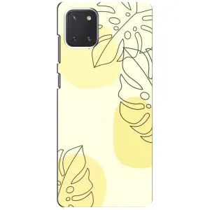 Силиконовый чехол с принтом в цветах на Samsung Galaxy Note 10 Lite (Желтая монстера арт)