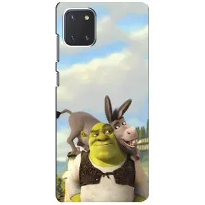 Чехол с мультфильмом Шрек на Samsung Galaxy Note 10 Lite (Шрек и Осел)