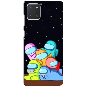 Чехол Амонг Ас для Samsung Galaxy Note 10 Lite (AlphaPrint) (Скины в космосе)