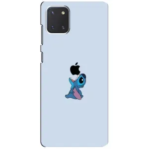 Чехол с принтом Стич на Samsung Galaxy Note 10 Lite (Stitch apple)