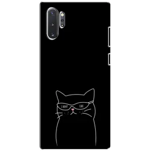 Чохол з малюнком кіт на Samsung Galaxy Note 10 Plus (Байдужий кіт)