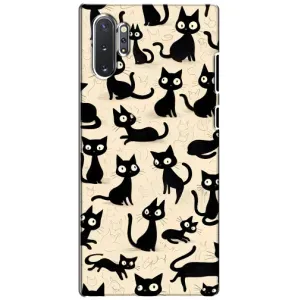 Чохол з малюнком кіт на Samsung Galaxy Note 10 Plus (Чорні коти)
