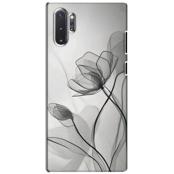 Чехол с принтом «Черные цветы» для Samsung Galaxy Note 10 Plus Чехол с принтом «Черные цветы» для Samsung Galaxy Note 10 Plus