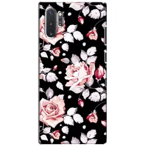 Чехлы с Цветами для Samsung Galaxy Note 10 Plus (VPrint) (Цветочки на черном)