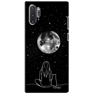 Чохол з малюнком кіт на Samsung Galaxy Note 10 Plus (Дівчина з котом)