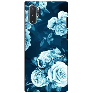 Чехлы (ART) Цветы на Samsung Galaxy Note 10 Plus (VPrint) (Голубые Бутоны)