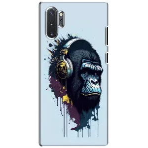Чохол з Мавпами Samsung Galaxy Note 10 Plus - (AlphaPrint) (Горила в навушниках)