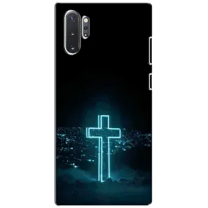 Чехол для Samsung Galaxy Note 10 Plus (AlphaPrint) - (Христианские) (Крест и город)