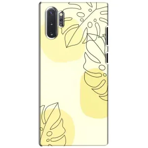 Силиконовый чехол с принтом в цветах на Samsung Galaxy Note 10 Plus (Желтая монстера арт)