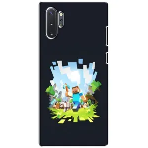 Чехол Майнкрафт на Samsung Galaxy Note 10 Plus (AlphaPrint) Minecraft (персонажи Minecraft)