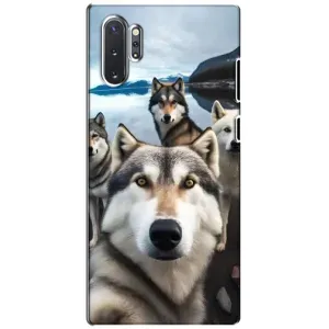 Чохол з Хаскі Samsung Galaxy Note 10 Plus - (AlphaPrint) (Селфі Хаскі)