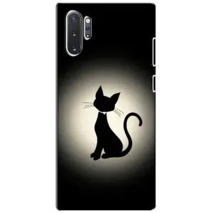 Чохол з принтом для Samsung Galaxy Note 10 Plus (AlphaPrint) Модні коти (Силует котика)