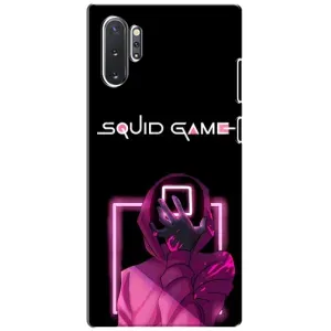 Чехол Гра в кальмара для Samsung Galaxy Note 10 Plus (Неоновый охранник игры)