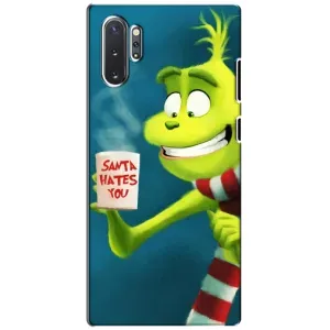 Рождественские Чехлы для Samsung Galaxy Note 10 Plus (VPrint) (Зеленый Гринч)