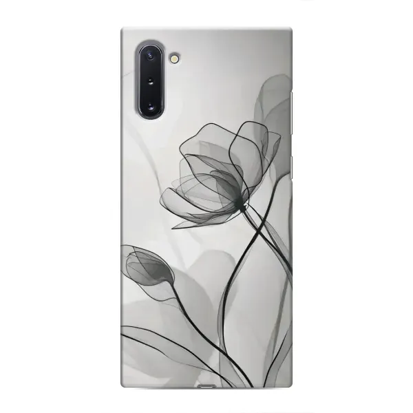 Чехол с принтом «Черные цветы» для Samsung Galaxy Note 10