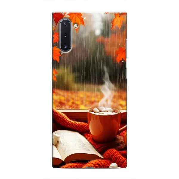 Чехол с принтом «Кофе и дождь» для Samsung Galaxy Note 10
