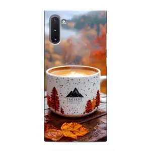 Чехол с уникальным дизайном «Осень с кофе» для Samsung Galaxy Note 10 (Кофе на природе)