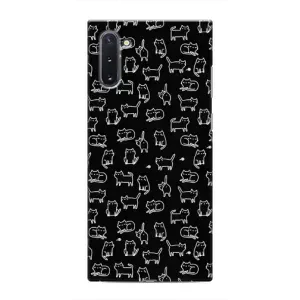 Чехол с принтом для Samsung Galaxy Note 10 (AlphaPrint) Модные коты (Меленькие котики)