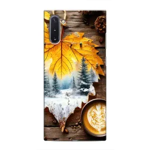 Чехол с уникальным дизайном «Осень с кофе» для Samsung Galaxy Note 10 (Осенне-зимний кофе)