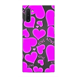 Чехлы для любимой на Самсунг Галакси Ноут 10 (VPrint) (Pink hearts)