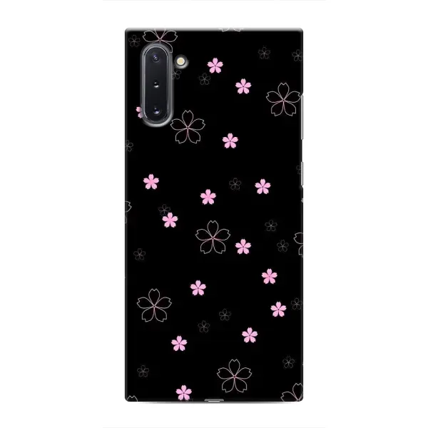 Чехол с принтом «Розовые цветы на черном» для Samsung Galaxy Note 10