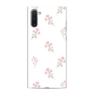 Чехол с розовым рисунком для Samsung Galaxy Note 10 (Розовые цветы)