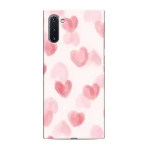 Чехол с розовым рисунком для Samsung Galaxy Note 10 (Розовые сердечки)