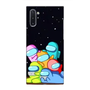 Чехол Амонг Ас для Samsung Galaxy Note 10 (AlphaPrint) (Скины в космосе)